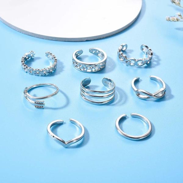 8pieces summer beach vacation knuckle foot ring set open toe rings for women girls finger ring adjustable jewellery wholesale, Golden;silver
8pieces summer beach vacation knuckle foot ring set open toe rings for women girls finger ring adjustable jewellery wholesale, Golden;silver