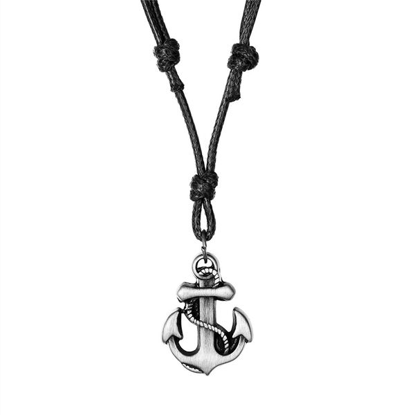fashion cool punk black leather anchor necklace men pendant necklaces women matching costume jewelry bohemian new year gift, Silver
fashion cool punk black leather anchor necklace men pendant necklaces women matching costume jewelry bohemian new year gift, Silver