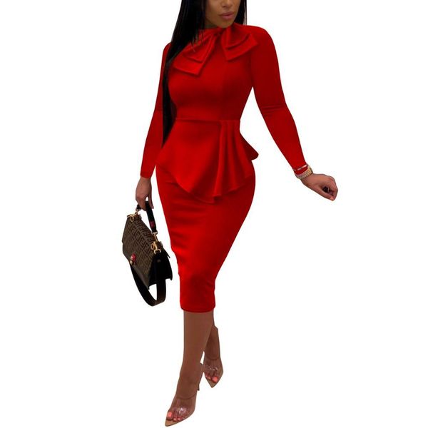 2019 autumn fashion women office dresses peplum pencil dress sleeve formal business attire wear to work dresses outfits, Black;pink
2019 autumn fashion women office dresses peplum pencil dress sleeve formal business attire wear to work dresses outfits, Black;pink