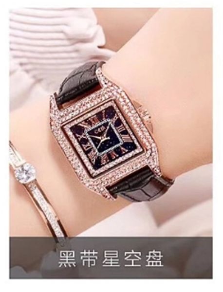 2019 new high-end fashion all diamond diamond square ladies leather watch roman strap watch gift, Blue
2019 new high-end fashion all diamond diamond square ladies leather watch roman strap watch gift, Blue