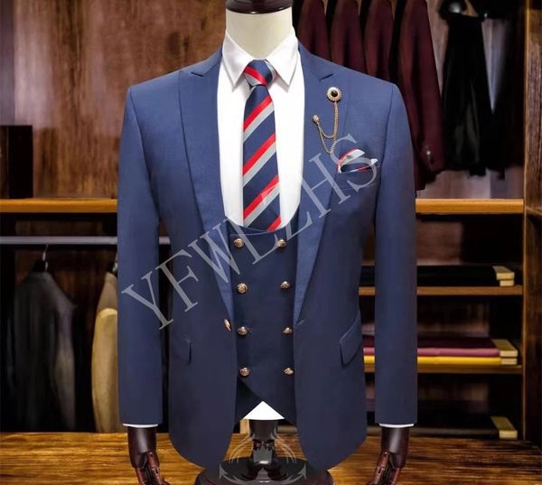 one button groomsmen peak lapel wedding groom tuxedos men suits wedding/prom/dinner man blazer(jacket+tie+vest+pants) 1505, Black;gray
one button groomsmen peak lapel wedding groom tuxedos men suits wedding/prom/dinner man blazer(jacket+tie+vest+pants) 1505, Black;gray