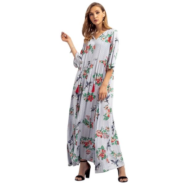 women's middle eastern clothing muslim fashion casual print dress women's maxi dress robes xl, Black;gray
women's middle eastern clothing muslim fashion casual print dress women's maxi dress robes xl, Black;gray