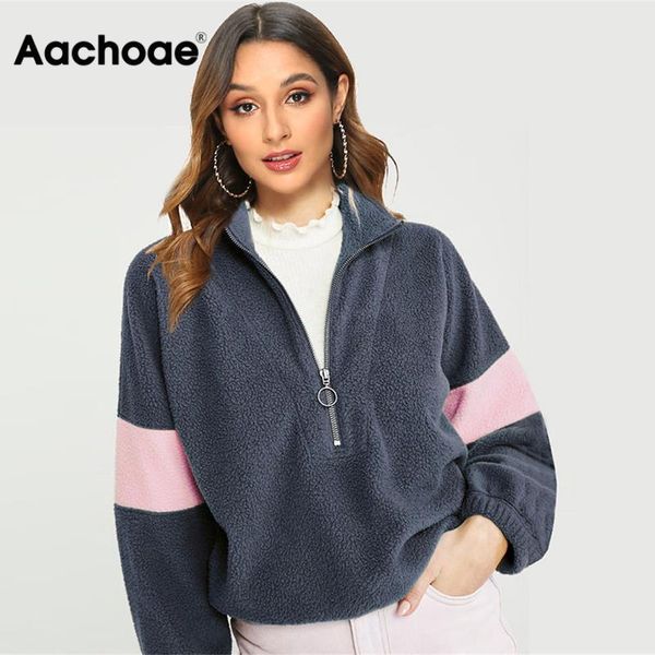 fashion patchwork fleece sweatshirts 2020 autumn winter warm hoodies for women casual long sleeve zipper teddy hoodie loose top, Black
fashion patchwork fleece sweatshirts 2020 autumn winter warm hoodies for women casual long sleeve zipper teddy hoodie loose top, Black