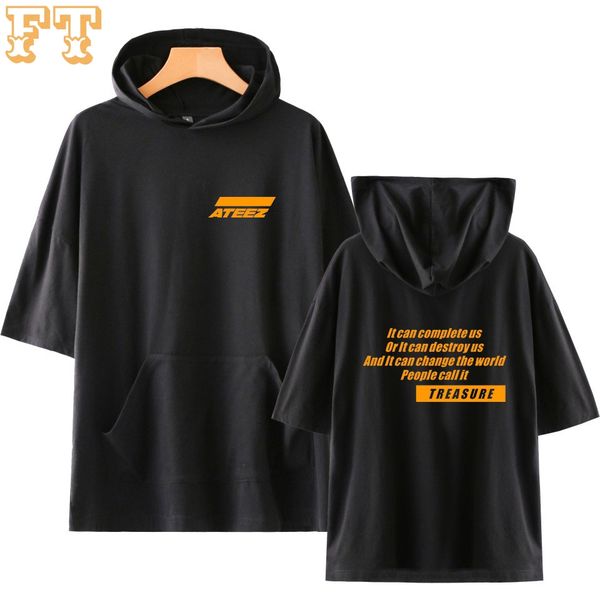 bts 2019 ateez hooded t-shirts women korea highsreet 2019 new kpop t-shirts summer short sleeve fashion cool hooded tee, White
bts 2019 ateez hooded t-shirts women korea highsreet 2019 new kpop t-shirts summer short sleeve fashion cool hooded tee, White