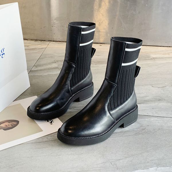fashion 2019 new women's boots autumn winter warm leather women mid-tube booties boots british style women casual shoes, Black
fashion 2019 new women's boots autumn winter warm leather women mid-tube booties boots british style women casual shoes, Black