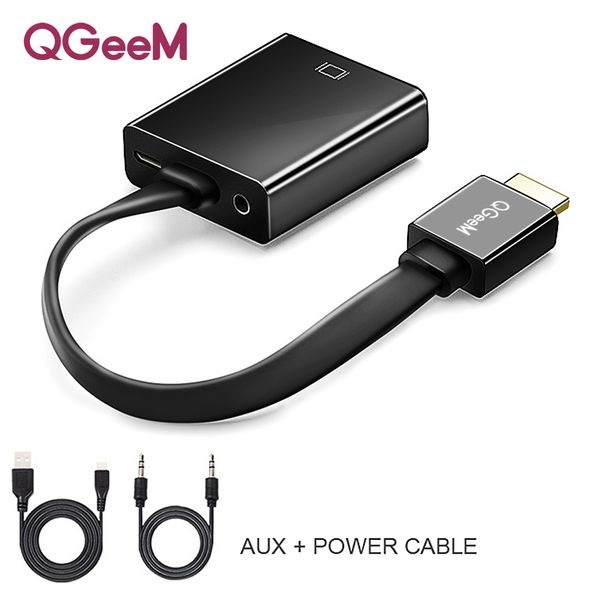 qgeem adapter digital to analog video audio converter cable hdmi vga connector for xbox 360 ps4 pc laptv box
qgeem adapter digital to analog video audio converter cable hdmi vga connector for xbox 360 ps4 pc laptv box
