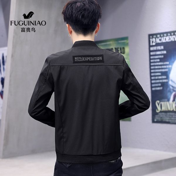 men autumn jacket fgn fashion men's wear slim fit solid color men jacket versatile 2019 new style, Black;brown
men autumn jacket fgn fashion men's wear slim fit solid color men jacket versatile 2019 new style, Black;brown