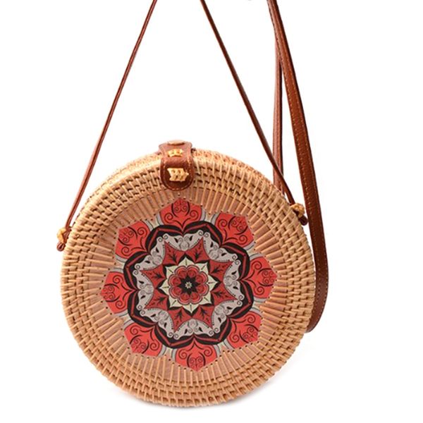 rattan bag - handmade wicker woven purse handbag