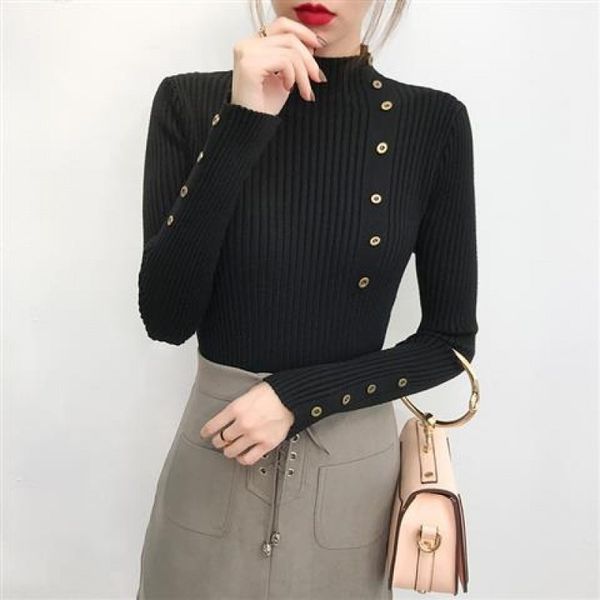 2019 women elegant new style fashion design neck long sleeve knit sweater turtleneck sweater bottoming shirt slim long-sleeved, White;black
2019 women elegant new style fashion design neck long sleeve knit sweater turtleneck sweater bottoming shirt slim long-sleeved, White;black