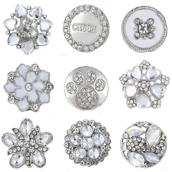 5pcslot snap button jewelry white rhinestone flower snap buttons fit 18mm snap bracelets bangles diy jewelry pet supplies, Golden;silver
5pcslot snap button jewelry white rhinestone flower snap buttons fit 18mm snap bracelets bangles diy jewelry pet supplies, Golden;silver