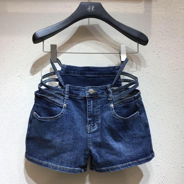 women's tight-fitting straps hollow summer fashion denim short for women2020new women's summer temperament sweetshorts women xl, White;black
women's tight-fitting straps hollow summer fashion denim short for women2020new women's summer temperament sweetshorts women xl, White;black