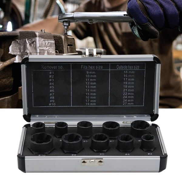 yalku 9-19mm 10pcs set damaged bolts nuts screws remover extractor removal tools set packaging used to repair cars tool
yalku 9-19mm 10pcs set damaged bolts nuts screws remover extractor removal tools set packaging used to repair cars tool