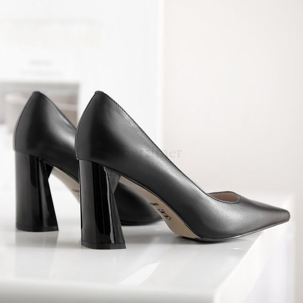 chunky heels genuine leather 5.5/7.5cm block heel pumps office zapatos lady zapatos shoes woman large size 37 38 39, Black
chunky heels genuine leather 5.5/7.5cm block heel pumps office zapatos lady zapatos shoes woman large size 37 38 39, Black