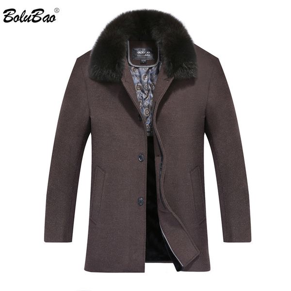 bolubao men winter wool coat men's solid color wool blends woolen pea coat male trench overcoat (fur collar detachable, Black
bolubao men winter wool coat men's solid color wool blends woolen pea coat male trench overcoat (fur collar detachable, Black