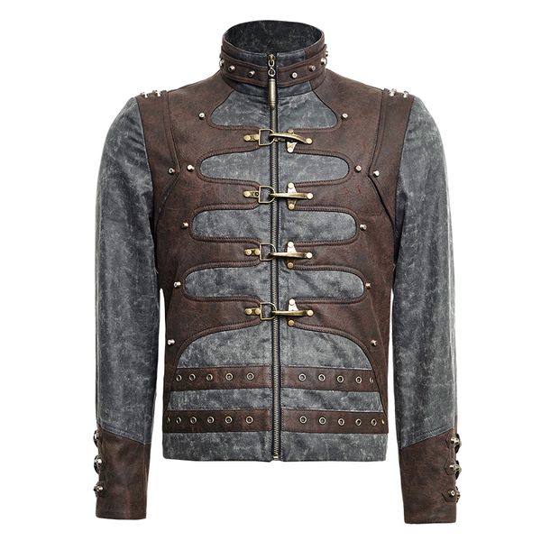 punk rave mens punk short jacket coat stand-up collar sipper leather novelty hip hop streetwear personality jacket, Black;brown
punk rave mens punk short jacket coat stand-up collar sipper leather novelty hip hop streetwear personality jacket, Black;brown