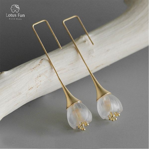 lotus fun 925 sterling silver earrings for women natural crystal flower design dangle drop earring wedding engagement jewelry, Golden;silver
lotus fun 925 sterling silver earrings for women natural crystal flower design dangle drop earring wedding engagement jewelry, Golden;silver