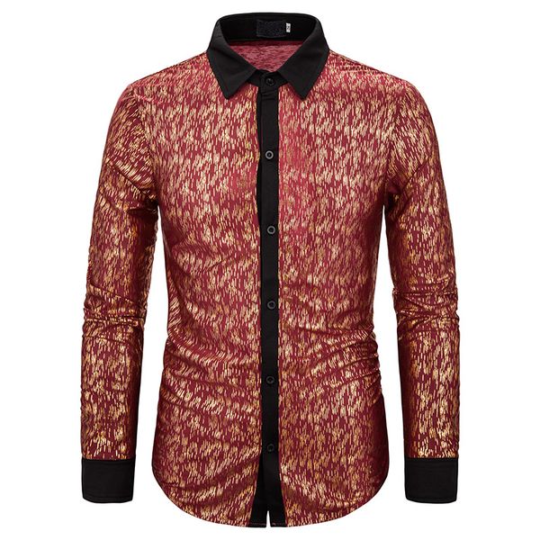 autumn new men's nightclub stamping lapel long-sleeved shirt men's slim british shirt casual brand clothing, White;black
autumn new men's nightclub stamping lapel long-sleeved shirt men's slim british shirt casual brand clothing, White;black