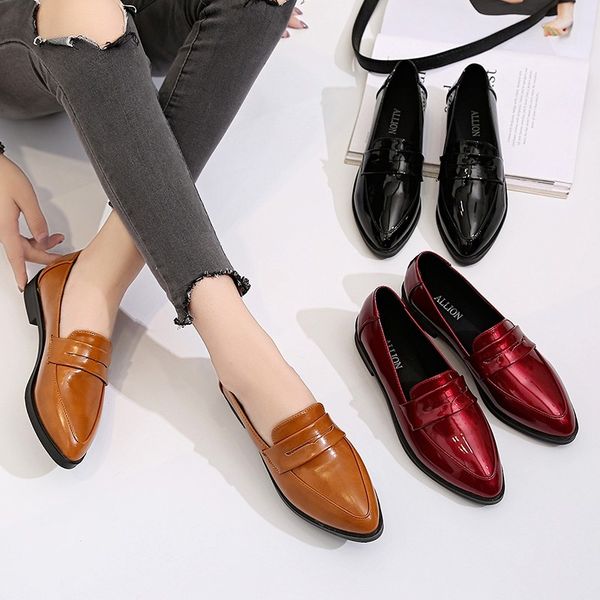 british style oxford shoes for women flat shoes woman flats pointed toe leather creepers platform ladies shoes zapatos de mujer, Black
british style oxford shoes for women flat shoes woman flats pointed toe leather creepers platform ladies shoes zapatos de mujer, Black