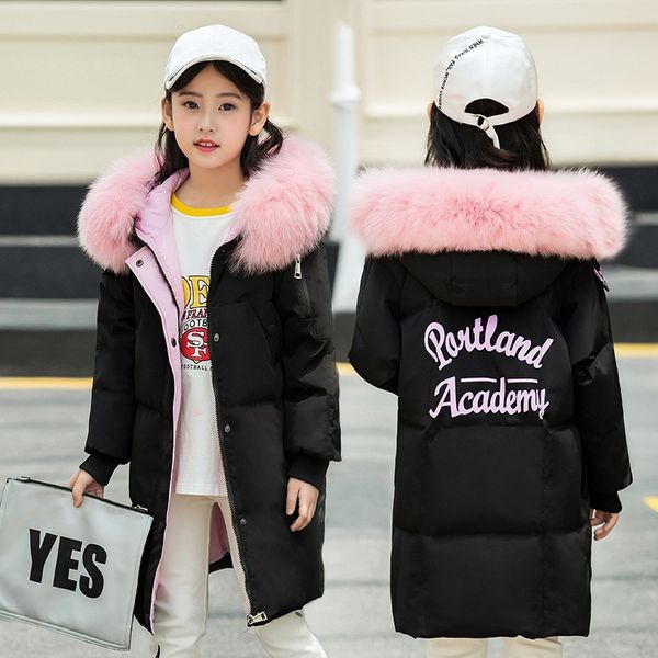 winter girls' coat down jacket medium and long letter printing thickened children's down jacket coat, Blue;gray
winter girls' coat down jacket medium and long letter printing thickened children's down jacket coat, Blue;gray
