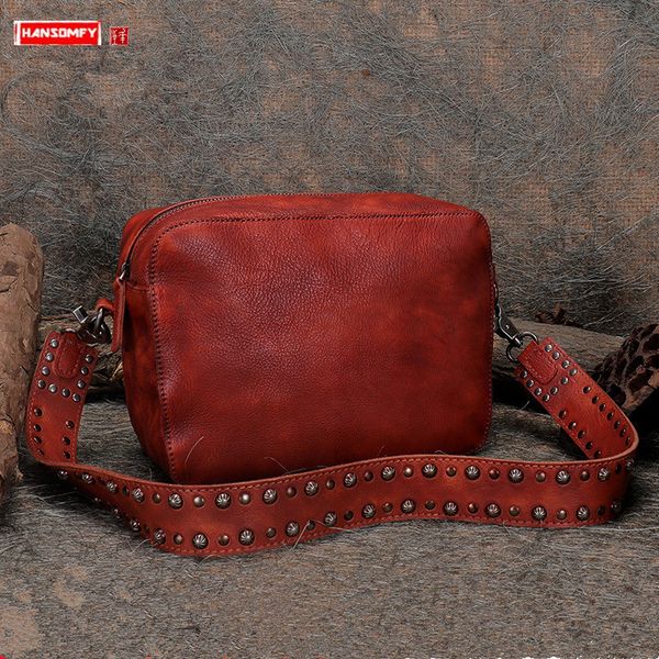 new casual retro leather small shoulder bag women bag niche female rivet genuine leather messenger handmade crossbody bags
new casual retro leather small shoulder bag women bag niche female rivet genuine leather messenger handmade crossbody bags