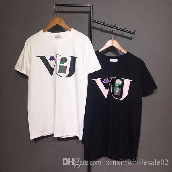 european high-end french fashion 20ss new spring and summer soft ufo letters printed t-shirt short black and white t-shirt, White;black
european high-end french fashion 20ss new spring and summer soft ufo letters printed t-shirt short black and white t-shirt, White;black