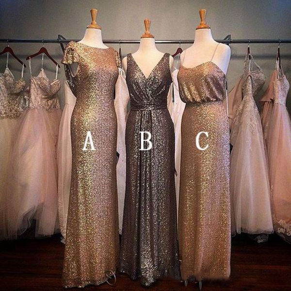 mix style shining sequined maid of honor gowns long prom party dress zipper back bridesmaid dresses 2019, Black
mix style shining sequined maid of honor gowns long prom party dress zipper back bridesmaid dresses 2019, Black
