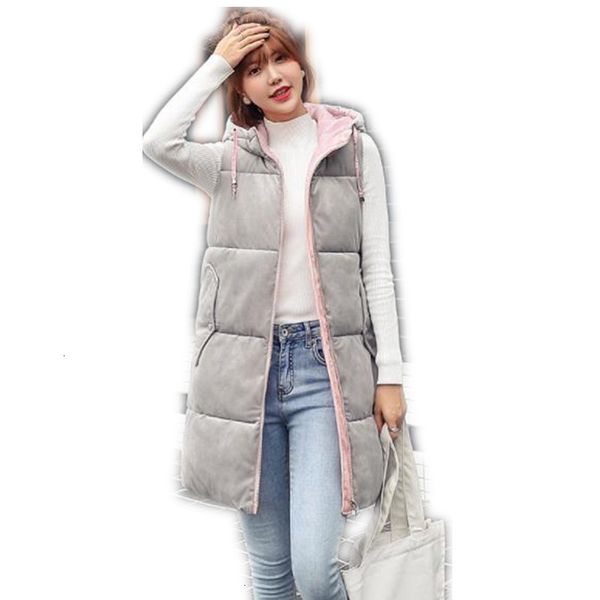 new arrival 2019 elegant pleuche winter women vest hooded down cotton waistcoat loose office lady thick outdoor vest h043, Black;white
new arrival 2019 elegant pleuche winter women vest hooded down cotton waistcoat loose office lady thick outdoor vest h043, Black;white