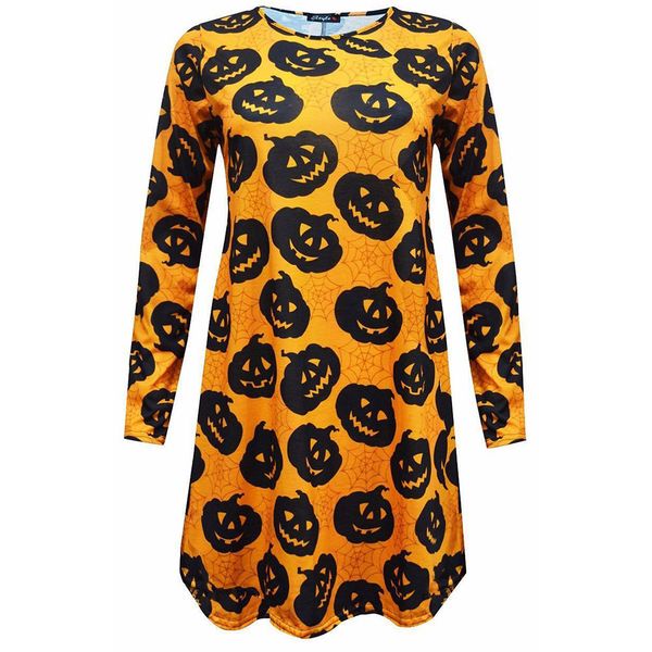 2019 женской одежды хэллоуин отпечатано с длинным рукавом платья осени платья новых европейских и американских женщин платья wglyq54, White;black 
2019 женской одежды хэллоуин отпечатано с длинным рукавом платья осени платья новых европейских и американских женщин платья wglyq54, White;black