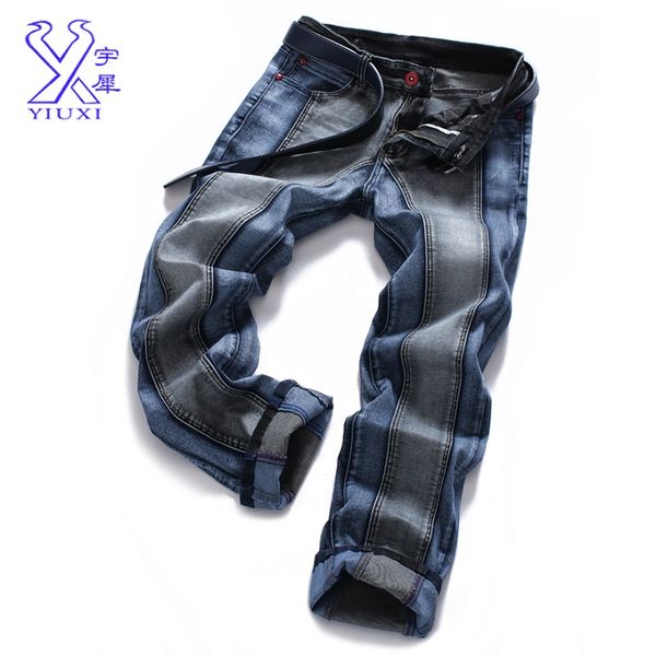 men's jeans mosaic colorblock slim joker stretch pants straight fashion men's jeans korean, Blue
men's jeans mosaic colorblock slim joker stretch pants straight fashion men's jeans korean, Blue