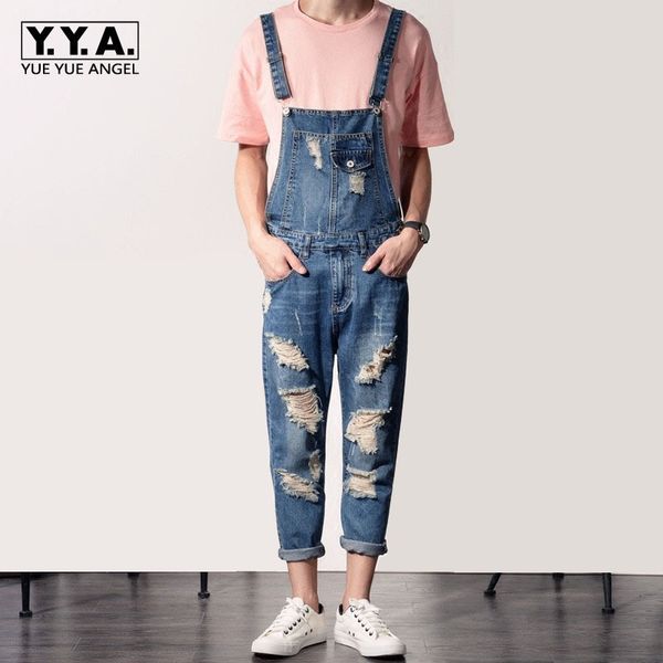 men's jeans harajuku summer men hole ripped jumpsuits plus size male trousers slim denim overalls retro casual cowboys suspender pants, Blue
men's jeans harajuku summer men hole ripped jumpsuits plus size male trousers slim denim overalls retro casual cowboys suspender pants, Blue