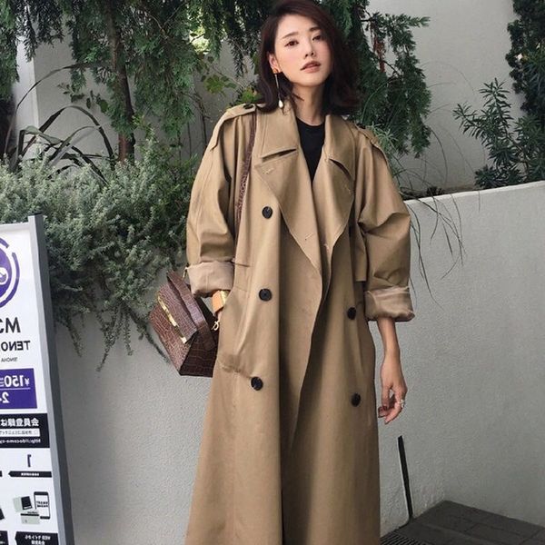 windbreaker female long section 2019 autumn new student small man fashion british style thin section double-breasted coat tide, Tan;black
windbreaker female long section 2019 autumn new student small man fashion british style thin section double-breasted coat tide, Tan;black