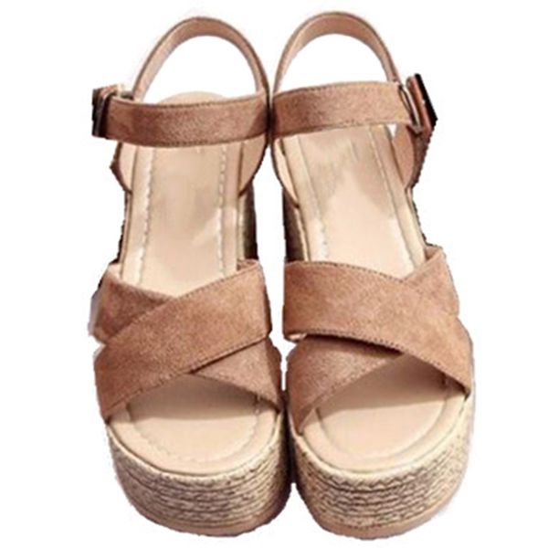 suede muffin bottom buckle comfortable casual fashion sandals thick bottom wedge female sandals 39, Black
suede muffin bottom buckle comfortable casual fashion sandals thick bottom wedge female sandals 39, Black
