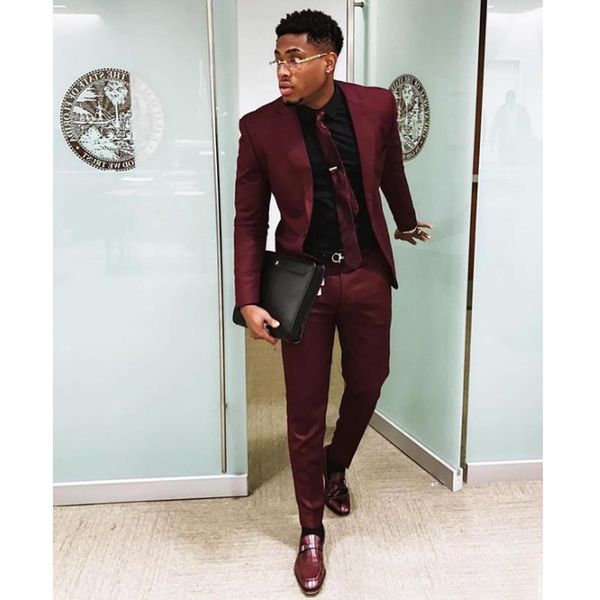 chic burgundy three pieces mens suits slim fit wedding grooms tuxedos one button formal prom suit (jacket + pants +tie), Black;gray
chic burgundy three pieces mens suits slim fit wedding grooms tuxedos one button formal prom suit (jacket + pants +tie), Black;gray