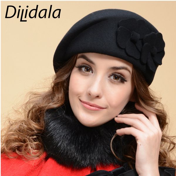 dilidala autumn winter double flower winter hat beret fashion vintage england black feather hat beret women, Blue;gray
dilidala autumn winter double flower winter hat beret fashion vintage england black feather hat beret women, Blue;gray