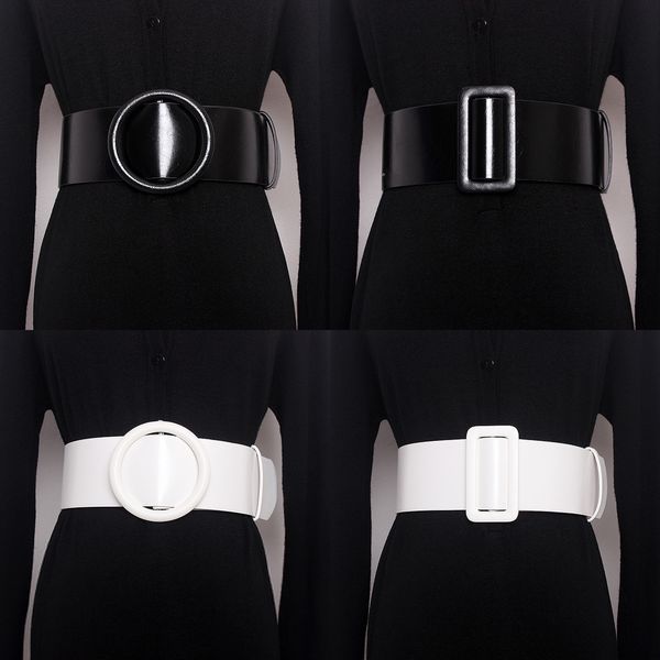 belt round buckle decorative wide skirt with belt simple lady coat coat all-match waist seal black and white, Black;brown
belt round buckle decorative wide skirt with belt simple lady coat coat all-match waist seal black and white, Black;brown
