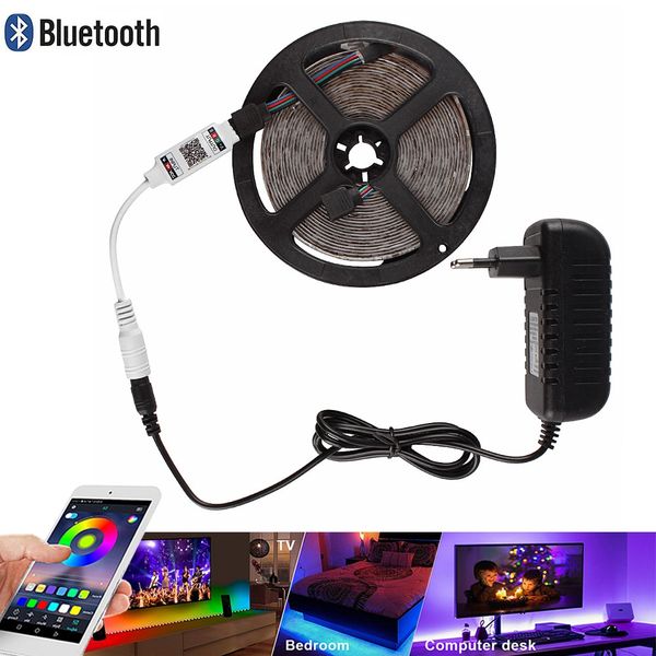 5m rgb led strip 2835 dc 12v waterproof ribbon led diode tape flexible fita tira led light strips bluetooth controller + adapter
5m rgb led strip 2835 dc 12v waterproof ribbon led diode tape flexible fita tira led light strips bluetooth controller + adapter