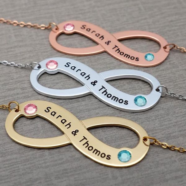 personalized infinity necklace engraved couple names birthstone pendant custom friend name chain jewelry birthday gift for her, Silver
personalized infinity necklace engraved couple names birthstone pendant custom friend name chain jewelry birthday gift for her, Silver