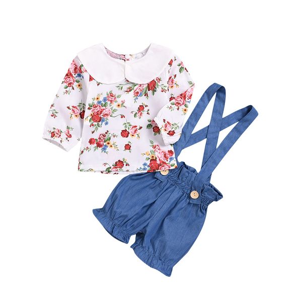 childrenswear 2019 summer new style girl's suspenders set peter pan collar printed long sleeve denim shorts two-piece set, White
childrenswear 2019 summer new style girl's suspenders set peter pan collar printed long sleeve denim shorts two-piece set, White