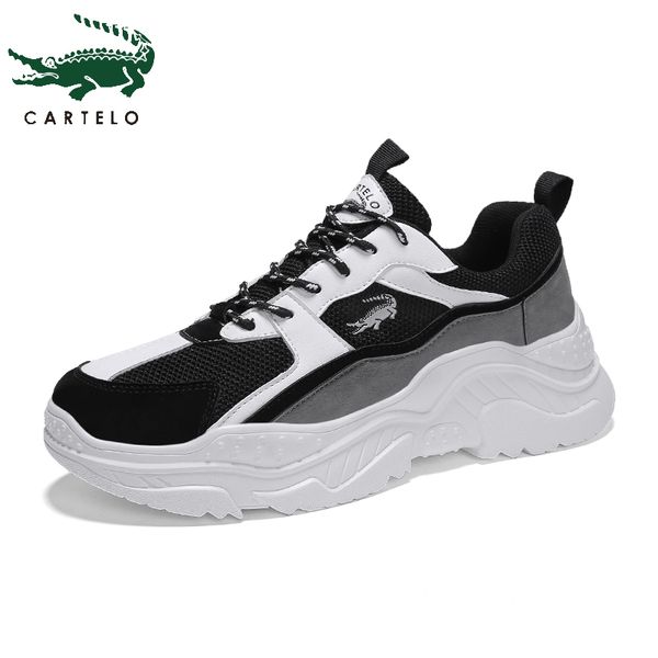 

cartelo men's casual shoes sports shoes fashion lightweight platform men's wild, Black