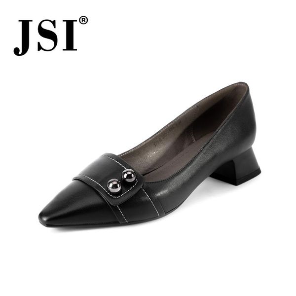 jsi 2020 spring new pumps fashion metal rivet decoration cow leather women shoes pointed toe slip-on pumps jo400, Black
jsi 2020 spring new pumps fashion metal rivet decoration cow leather women shoes pointed toe slip-on pumps jo400, Black