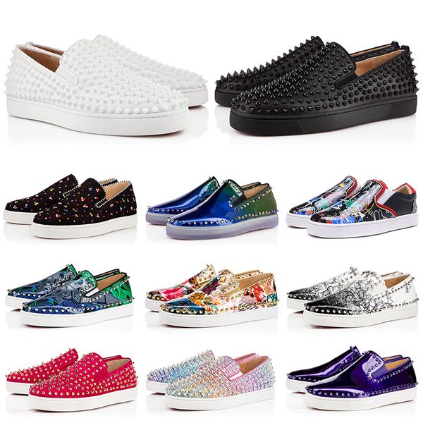 designer luxury mens red bottoms shoes studded spikes crystal flats women designer shoes glitter slip-on genuine leather casual shoes box, White;red
designer luxury mens red bottoms shoes studded spikes crystal flats women designer shoes glitter slip-on genuine leather casual shoes box, White;red
