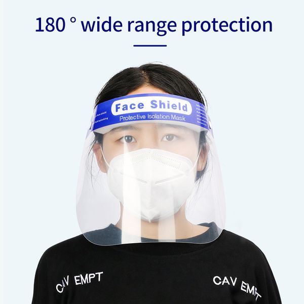 Anti-Fog Face Shield Full Face Isolation Masks Transparent Protective Mask Visor Safety Face Shield Protective Mask 22*32cm CCA12040 100pcs