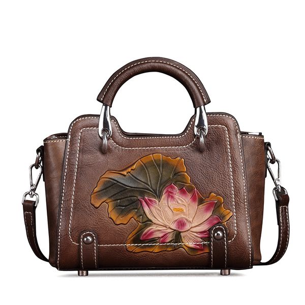 genuine leather women shoulder tote bag embossed vintage cross body handbag floral brush color female handle messenger bags
genuine leather women shoulder tote bag embossed vintage cross body handbag floral brush color female handle messenger bags