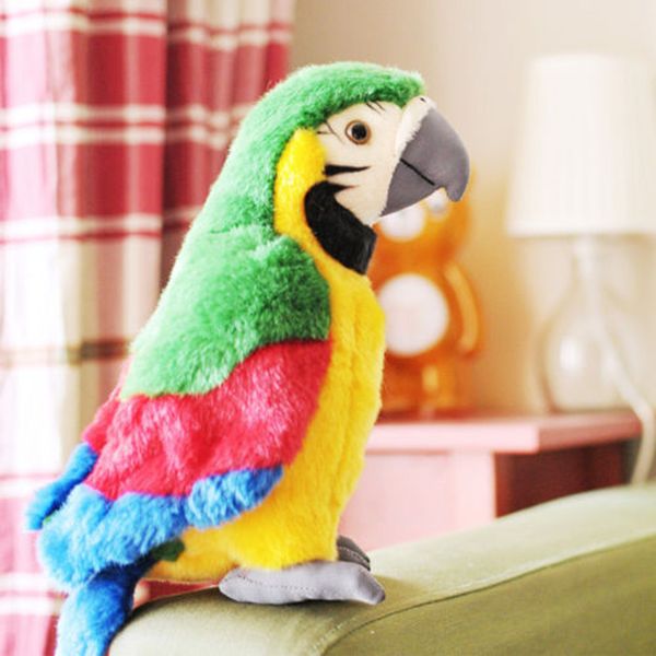 26cm electric plush simulation parrot toy macaw toy cute parrot doll kids gift