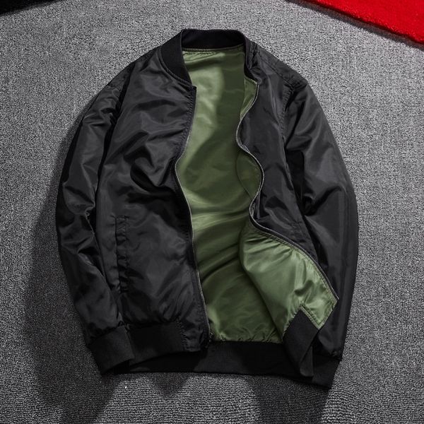 flight suit double-sided jacket men fashion casual coat baseball collar men's wear solid color teenager clothing, Black;brown
flight suit double-sided jacket men fashion casual coat baseball collar men's wear solid color teenager clothing, Black;brown