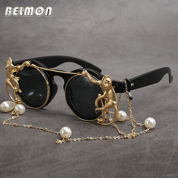 belmon baroque steampunk goggles sunglasses women round sun glasses for ladies uv400 vintage female sunglass rs663, White;black
belmon baroque steampunk goggles sunglasses women round sun glasses for ladies uv400 vintage female sunglass rs663, White;black