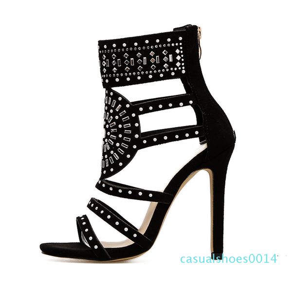 rumbidzo women sandals 2018 sping summer peep toe high heels hollow gladiator sandalias rhinestone crystal shoes woman c14, Black
rumbidzo women sandals 2018 sping summer peep toe high heels hollow gladiator sandalias rhinestone crystal shoes woman c14, Black