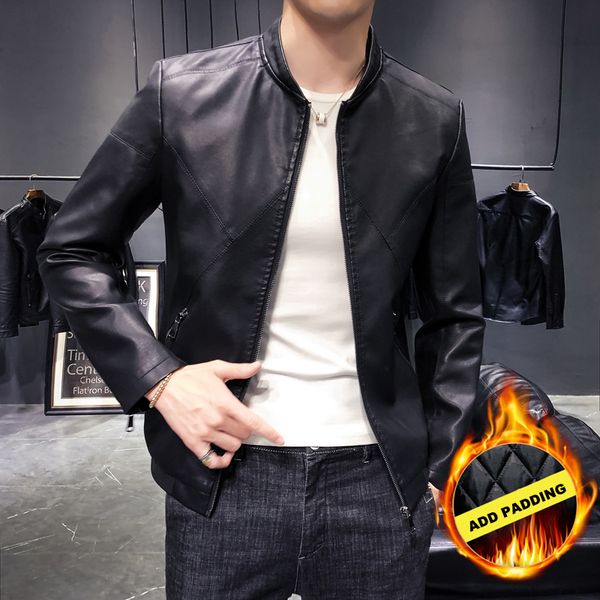 gzdeerax add padding mens jackets luxury stand collar pu leather mens jackets and coats winter moto biker slim fit male coats, Black
gzdeerax add padding mens jackets luxury stand collar pu leather mens jackets and coats winter moto biker slim fit male coats, Black