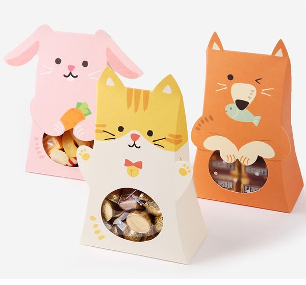 12pc cute cat animal paper candy box kids birthday party decoration baby shower paper gift chocolate bag with window party favor
12pc cute cat animal paper candy box kids birthday party decoration baby shower paper gift chocolate bag with window party favor
