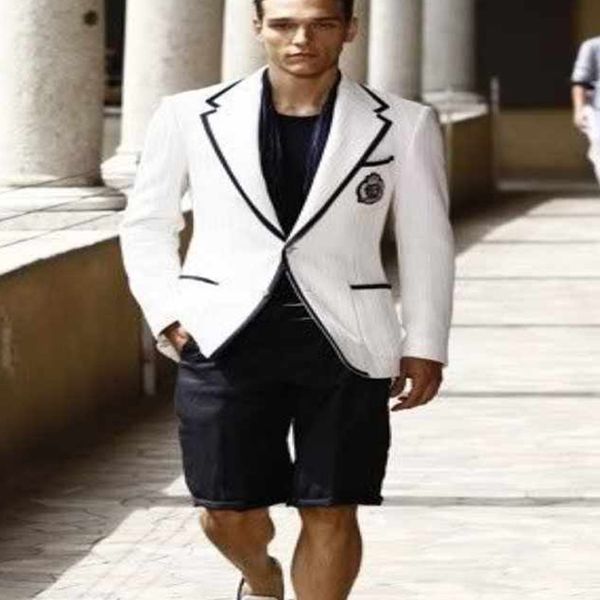 men's suits & blazers summer for men with black short pants 2 piece white man suit set blazer casual wedding tuxedos latest coat fashio, White;black
men's suits & blazers summer for men with black short pants 2 piece white man suit set blazer casual wedding tuxedos latest coat fashio, White;black